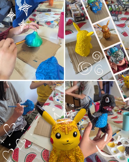 Peinture de statues imprimées en 3D